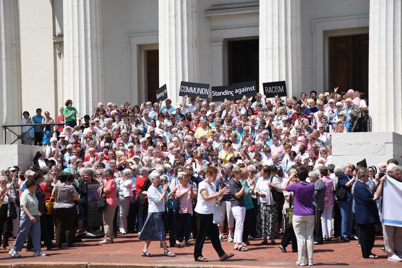 August 10, Being in Communion: Standing Against Racism Demonstration at the Old Courthouse in St. Louis, Missouri