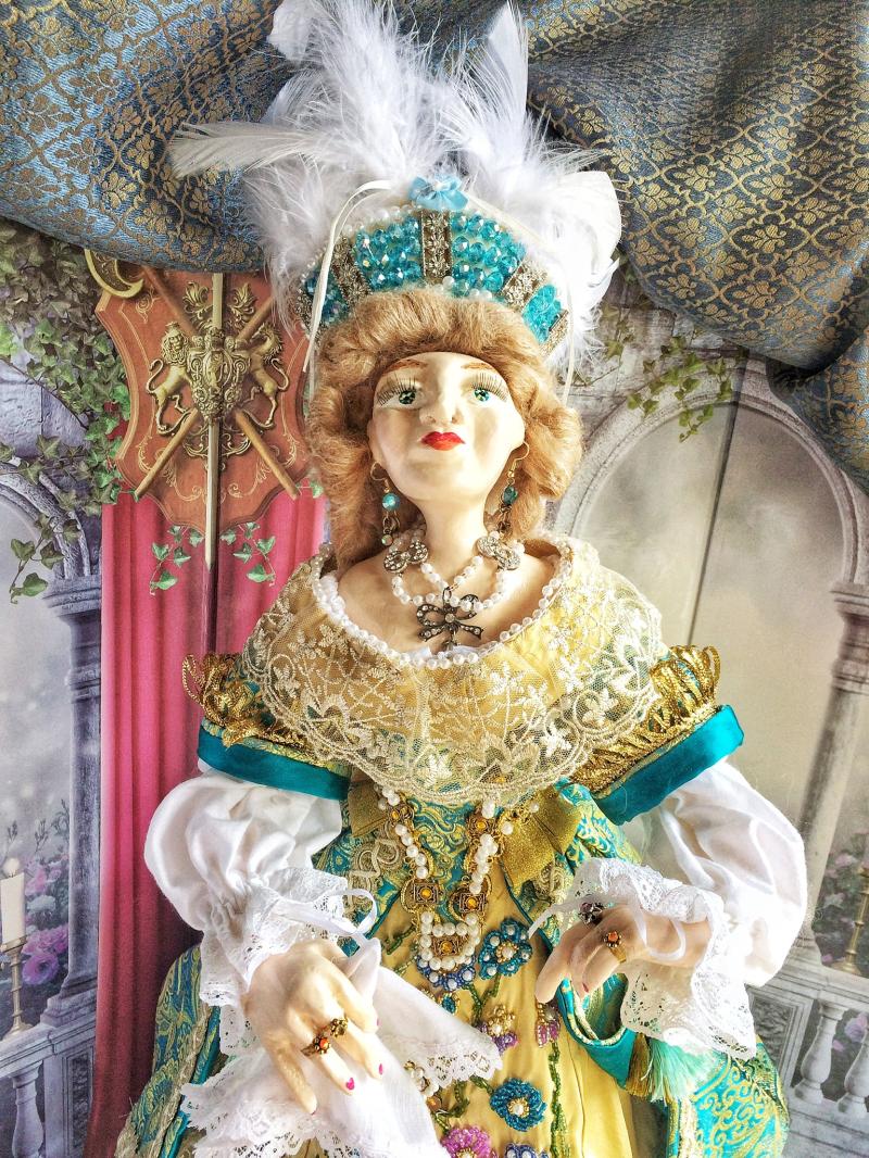 Linda Kato's "Madame de Montespan Queen of Versailles" featured at the Sandy Spring Museum exhibition